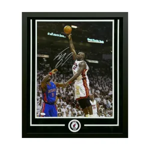 Shaquille O'Neal Hand Signed & Framed Miami Heat 16x20 Basketball Photo