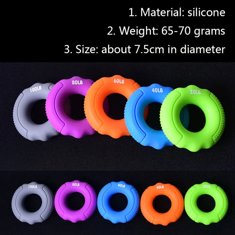 Silicone Gripper Finger Exercise Grip Ring, Specification: 60LB(Dot Orange)