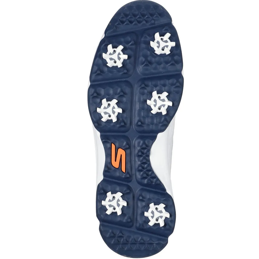 Skechers Go Golf Torque 2 Spiked Waterproof Shoes - White/Navy/Orange