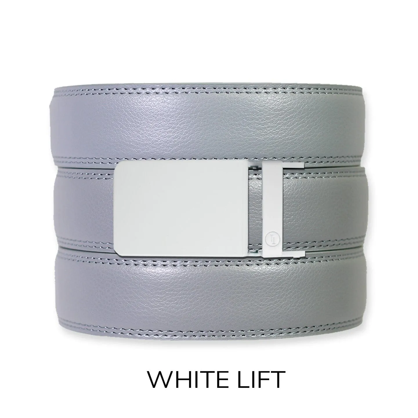 Slate Leather Ratchet Belt & Buckle Set