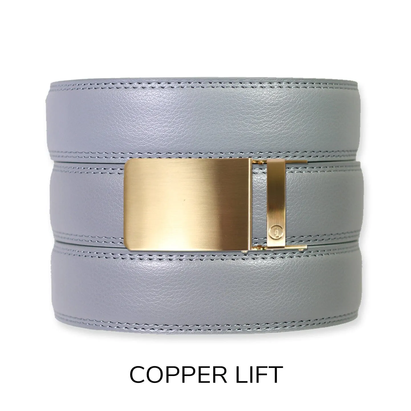 Slate Leather Ratchet Belt & Buckle Set