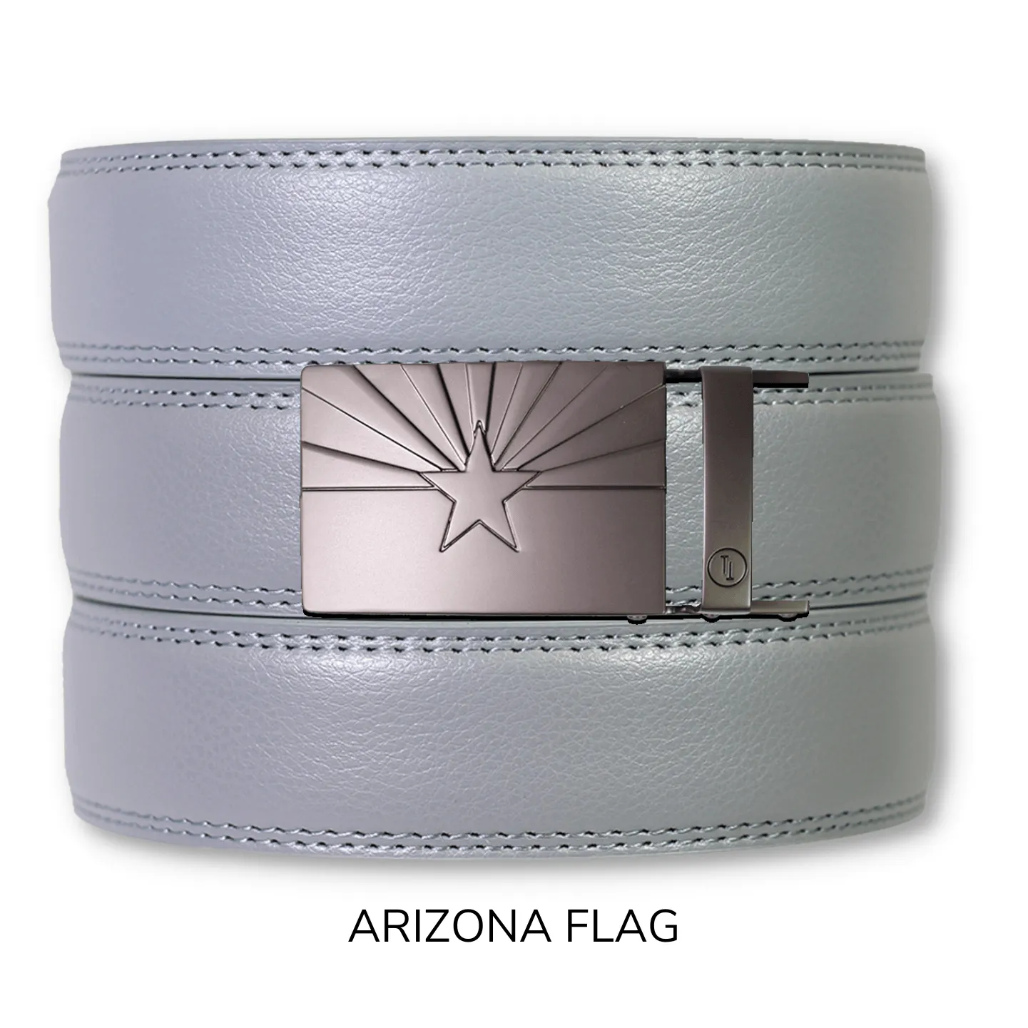 Slate Leather Ratchet Belt & Buckle Set