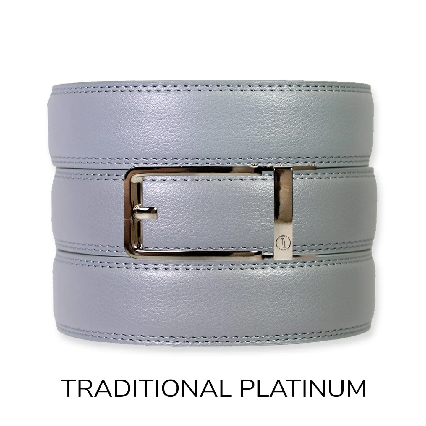 Slate Leather Ratchet Belt & Buckle Set