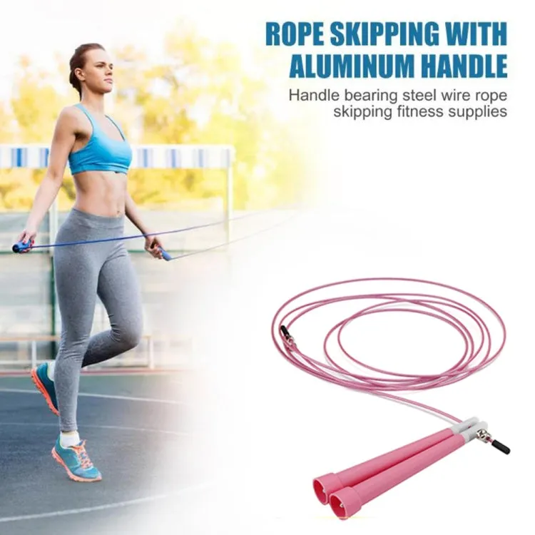 Steel Wire Skipping Skip Adjustable Fitness Jump Rope，Length: 3m(Yellow)