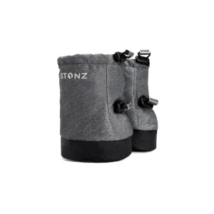 Stonz Hidden Elastic Baby Booties - Heather Grey