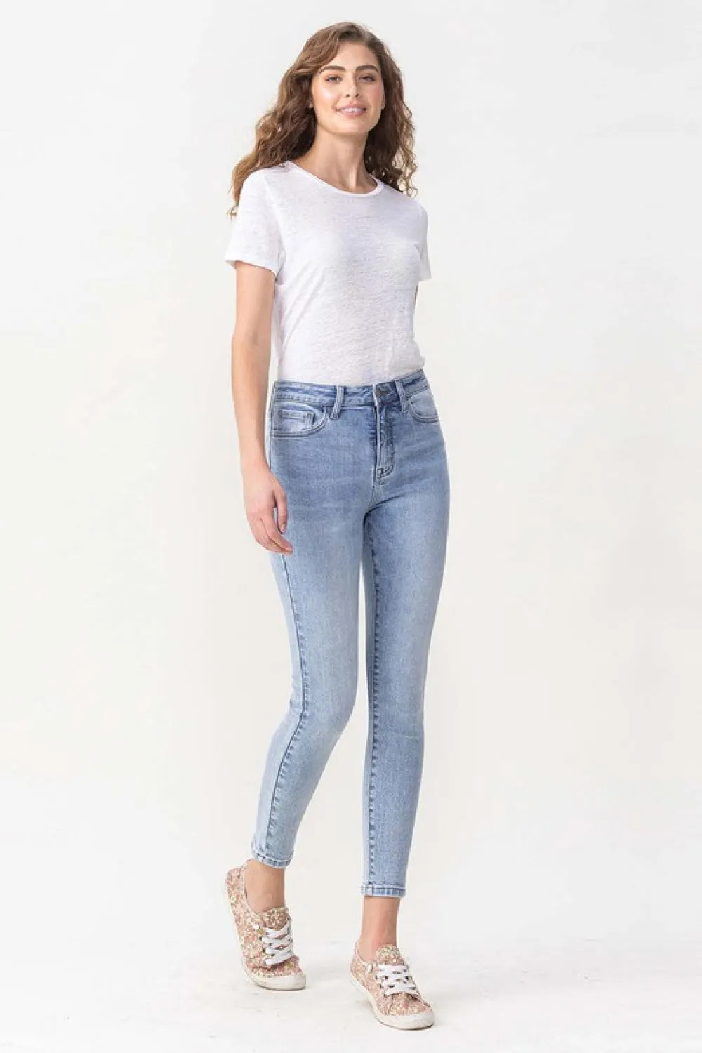 Talia High Rise Crop Skinny Jeans