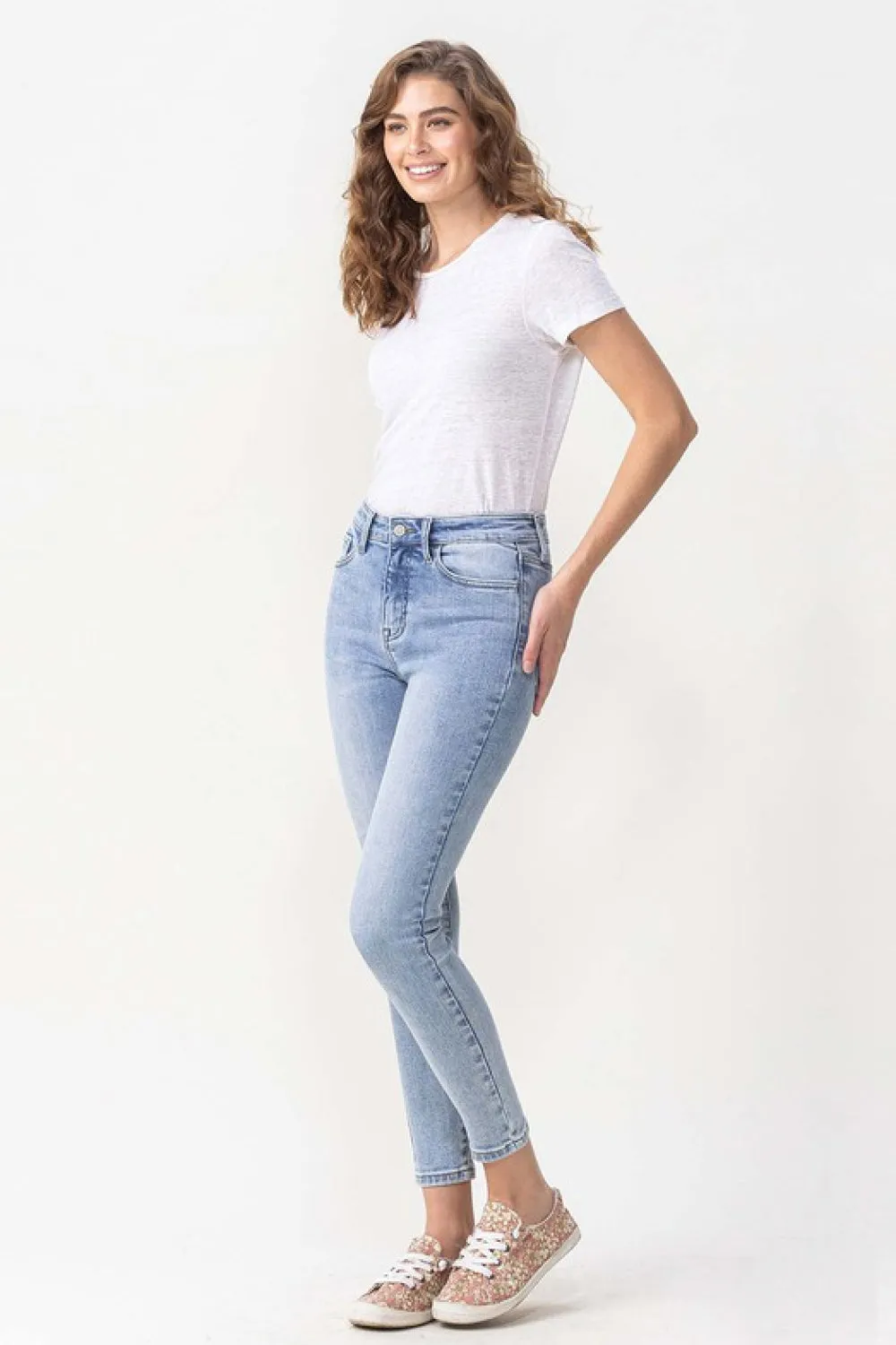 Talia High Rise Crop Skinny Jeans