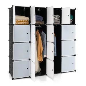 Tangkula 16 Cubes Portable Wardrobe Closet