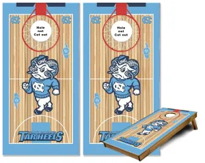 Tarheels Basketball court Cornhole Wraps