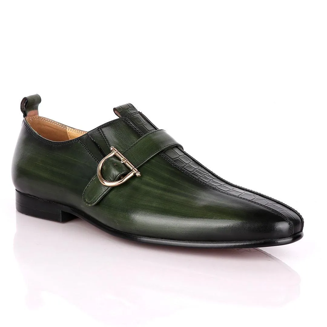 Terry Taylors Dark Green Side Buckle Formal Shoe