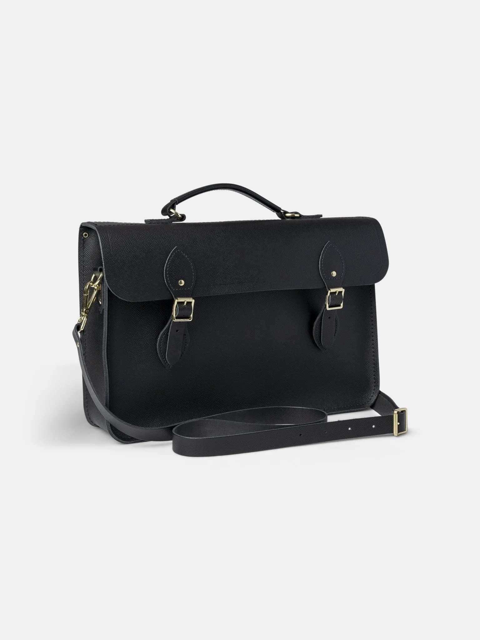 The Briefcase -  Black Saffiano