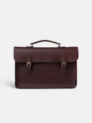 The Briefcase - Oxblood Saffiano