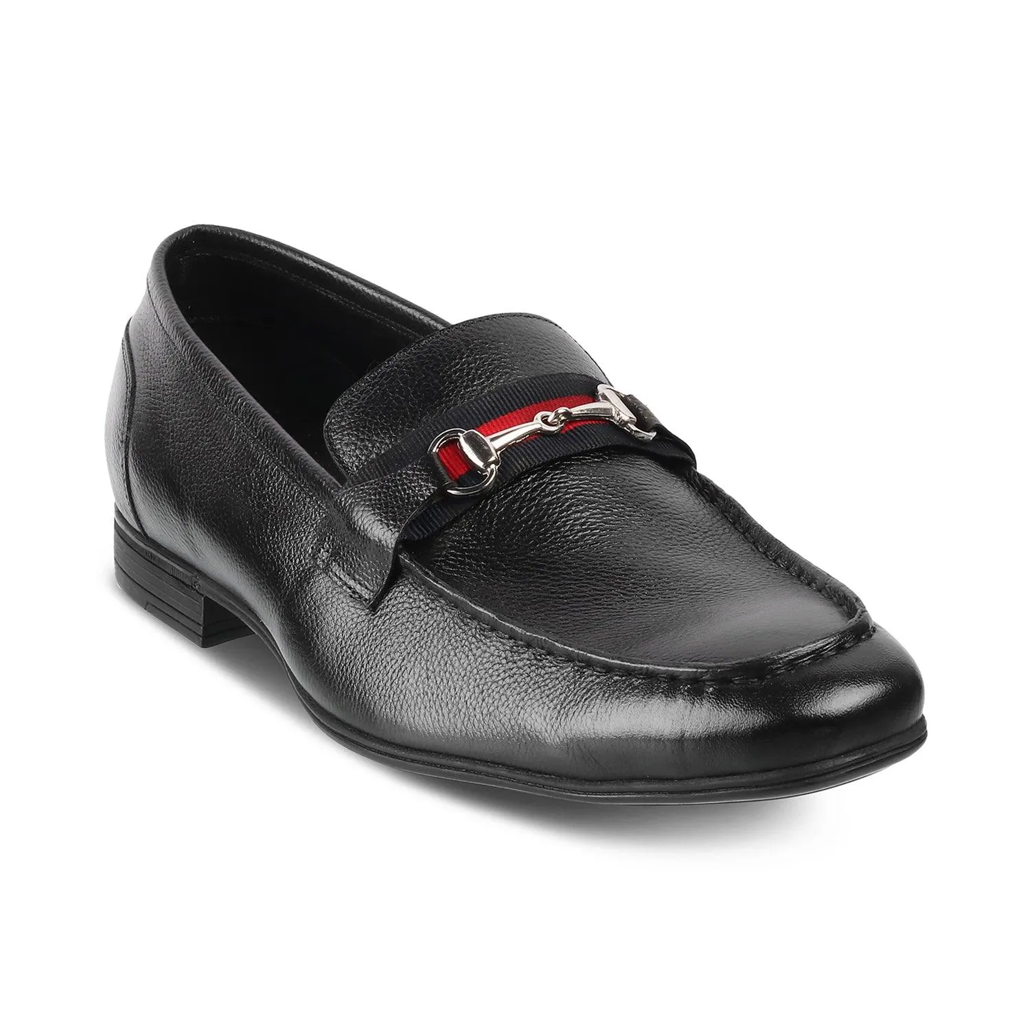 The Suchi Black Mens Leather Loafers