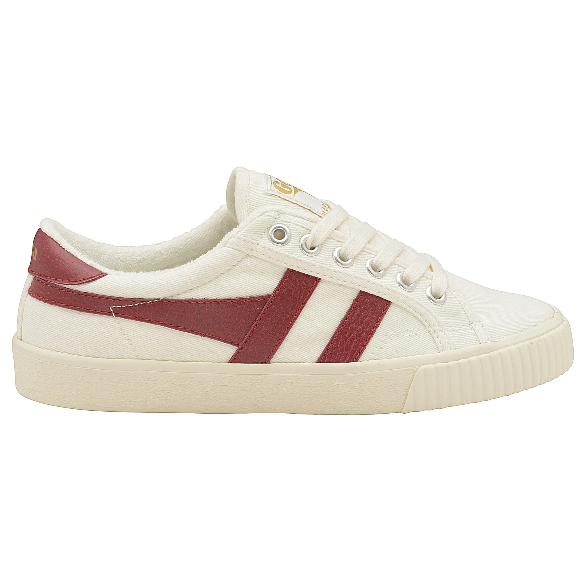 The Tennis Mark Cox Sneaker - Off White   Deep Red