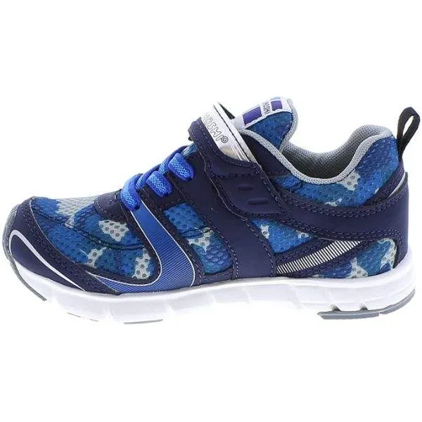 Tsukihoshi Velocity Navy Camo Boys Runnning Shoes (Machine Washable)