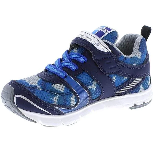 Tsukihoshi Velocity Navy Camo Boys Runnning Shoes (Machine Washable)