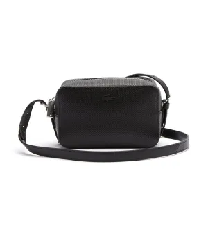 Unisex Chantaco Piqué Leather Small Shoulder Bag Noir