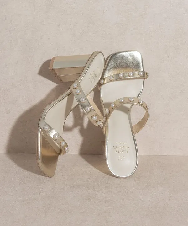 Victoria - Pearl Strap Heel