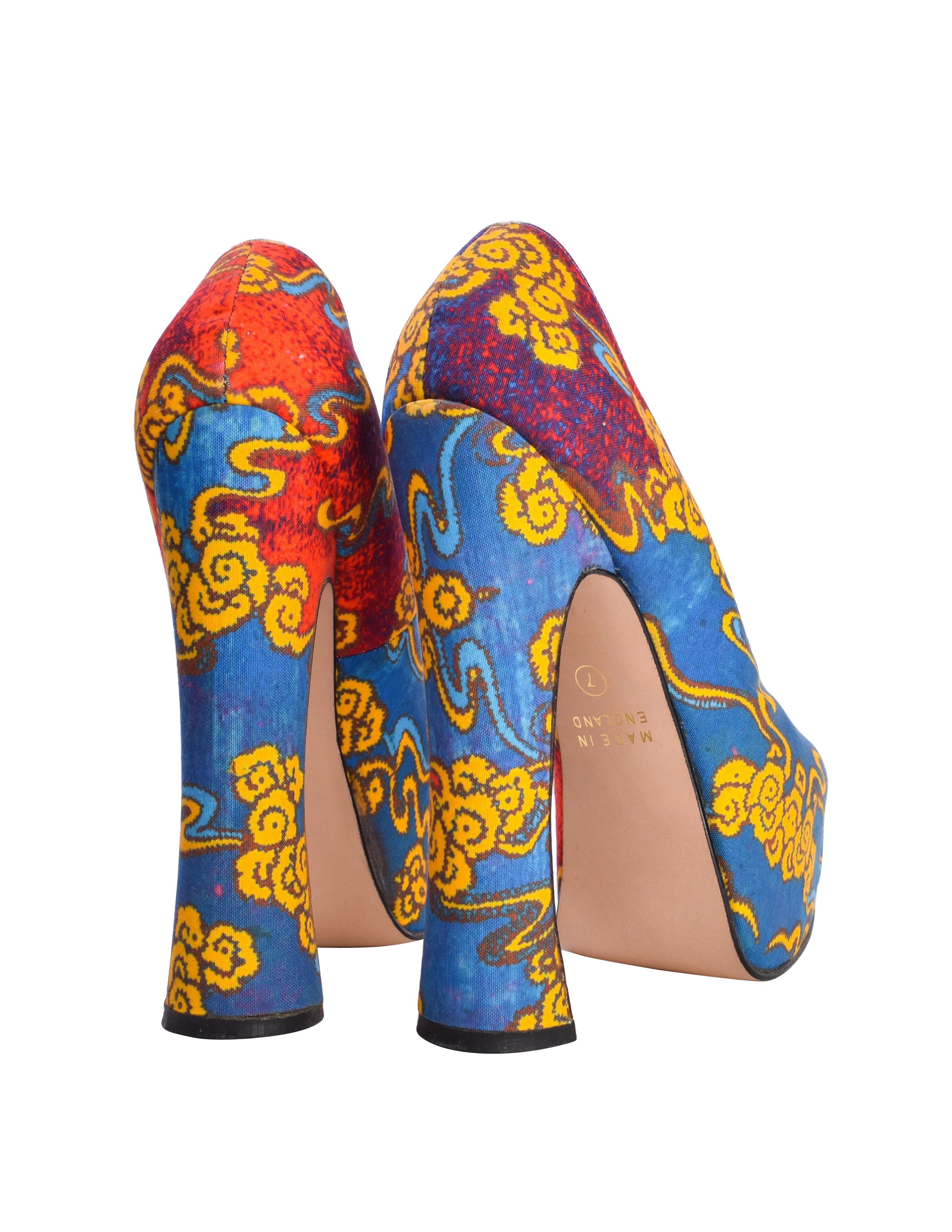 Vivienne Westwood SS 2013 'Tea Garden' Print Elevated Court Shoes