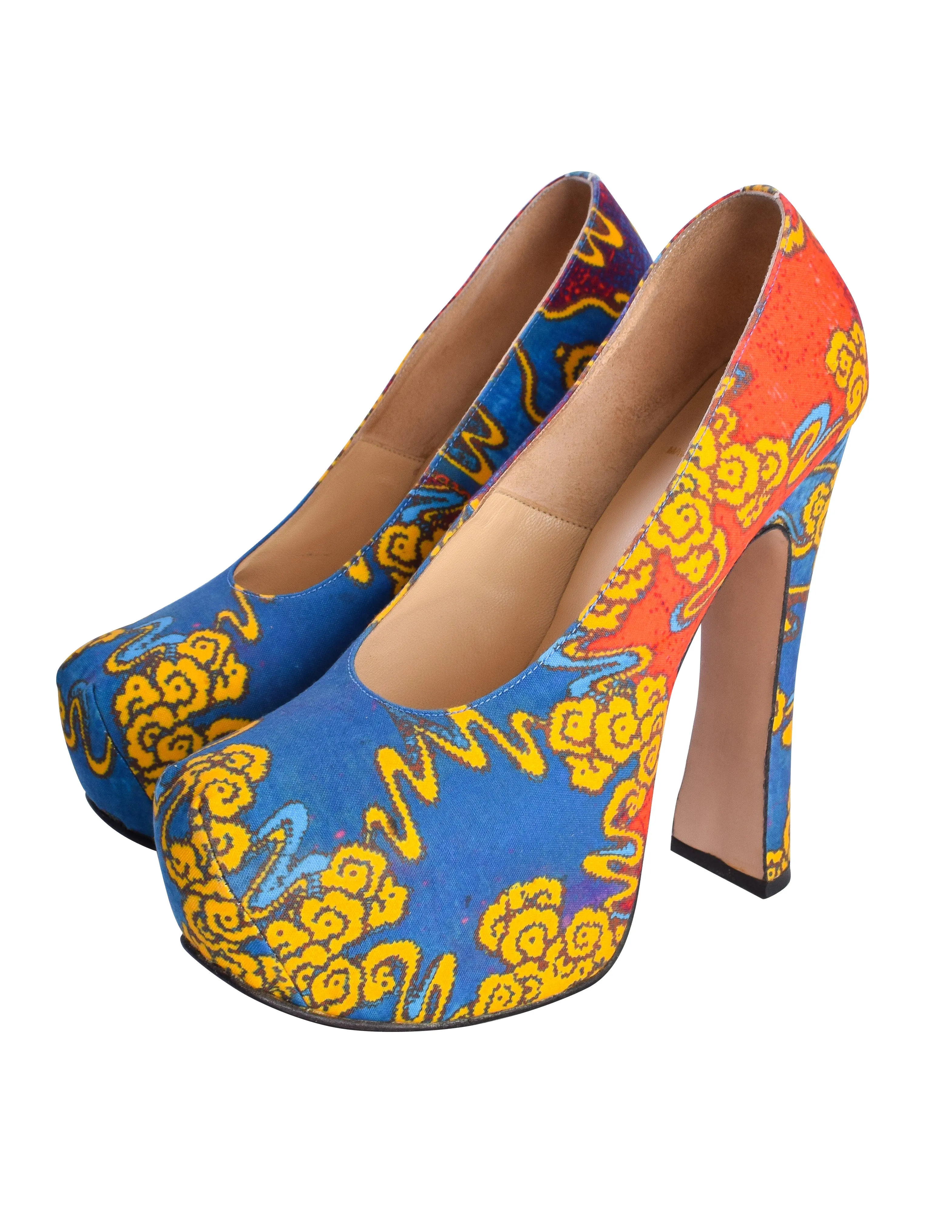 Vivienne Westwood SS 2013 'Tea Garden' Print Elevated Court Shoes