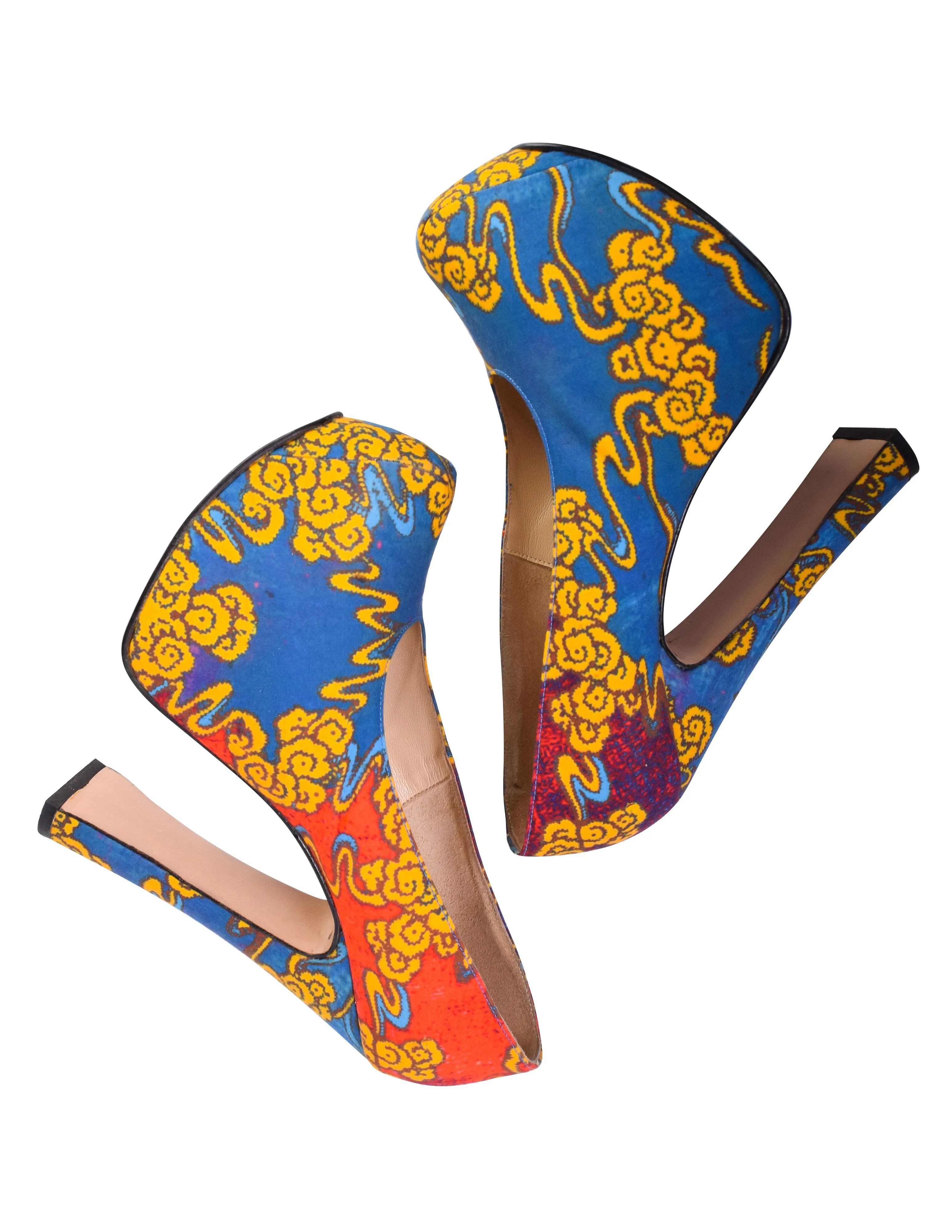 Vivienne Westwood SS 2013 'Tea Garden' Print Elevated Court Shoes