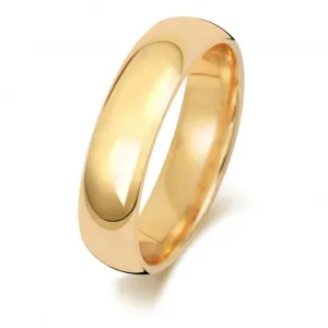 Wedding Band 9K Trad Court 5mm Wedding  Ring W165H