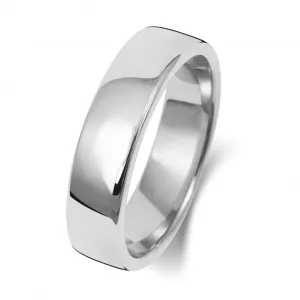 Wedding Band Platinum Soft Court 5mm-1.75 Wedding  Ring WP135H