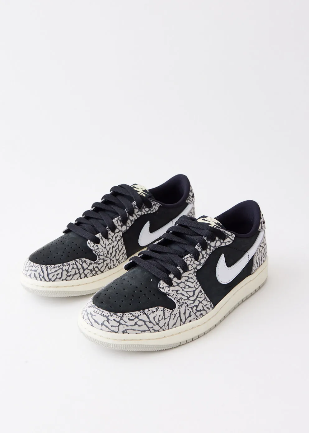 Women's Air Jordan 1 Low OG 'Black Elephant' Sneakers