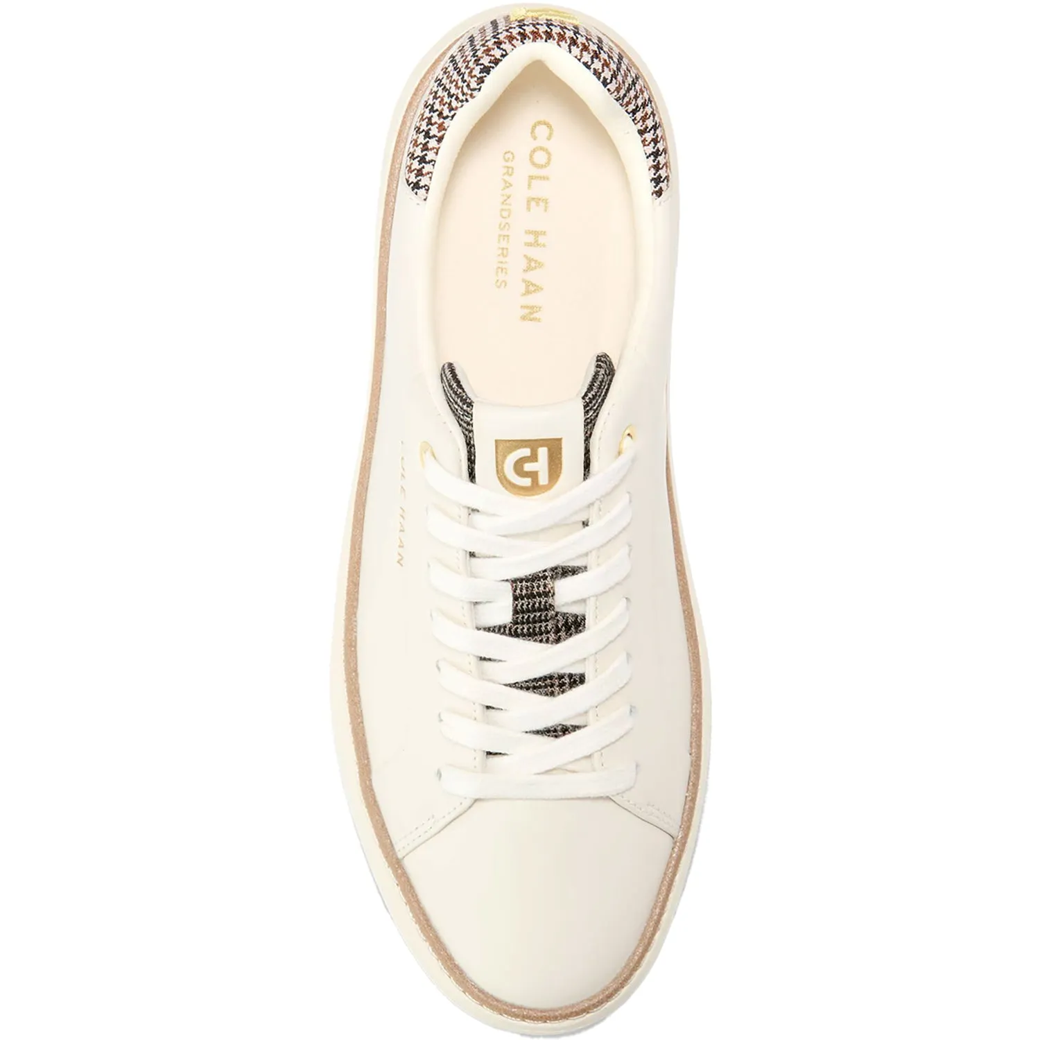 Women's Cole Haan GrandPro Topspin Sneaker Ivory/Mini Plaid Leather