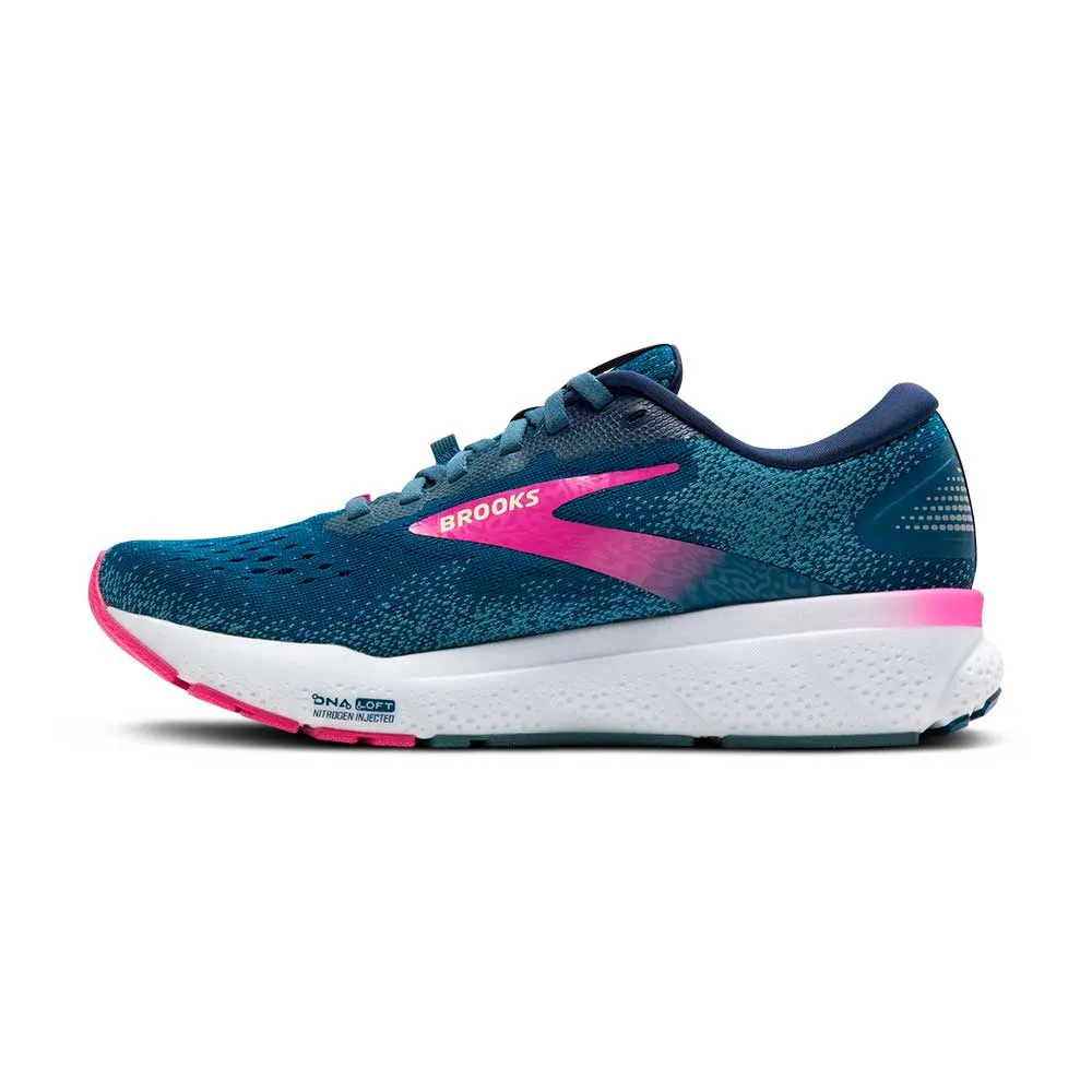 Women's Ghost 16 GTX Running Shoe - Moroccan Blue/Pink/Yellow - Regular (B)