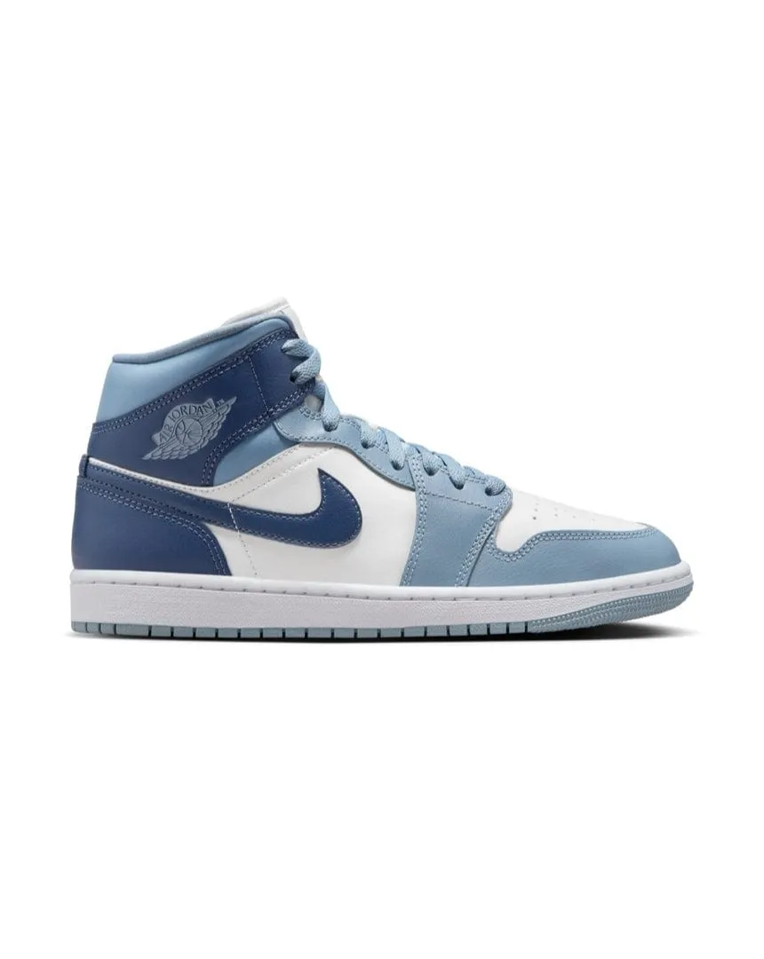 Women's Jordan 1 Mid - Sail / Diffused Blue