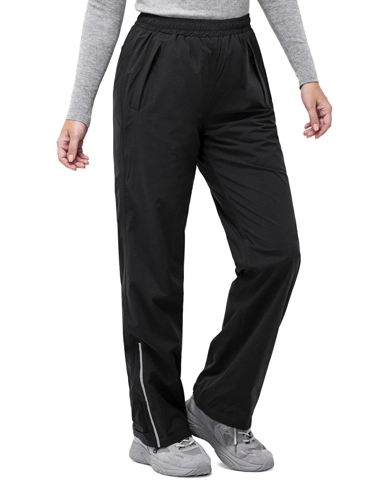 Women's Rain Pants with Reflective Design: 5000mm W/P Index 3000 Level Breathable