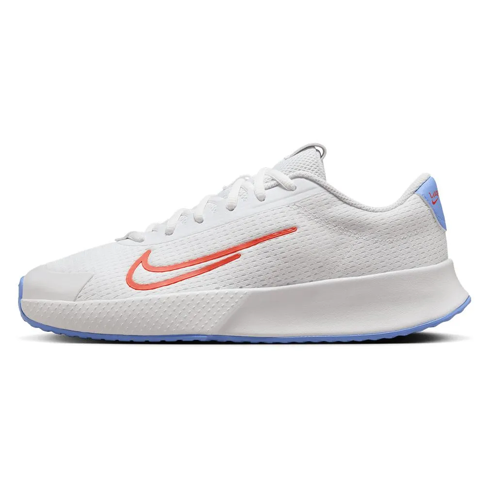 Women`s Vapor Lite 2 Tennis Shoes White and Lt Wild Mango