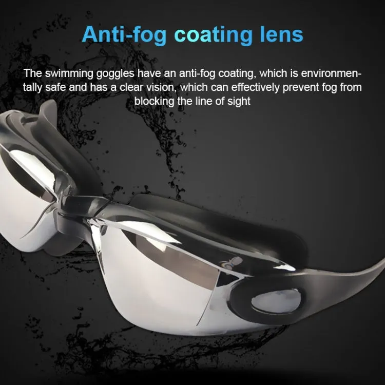 YJ003 Electroplating HD Anti-fog Swimming Glasses Waterproof Diving Equipment for Man and Women(Purple)